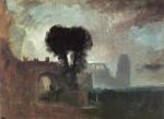 水彩大师 William Turner_Archway_with_Trees_by_the_Sea